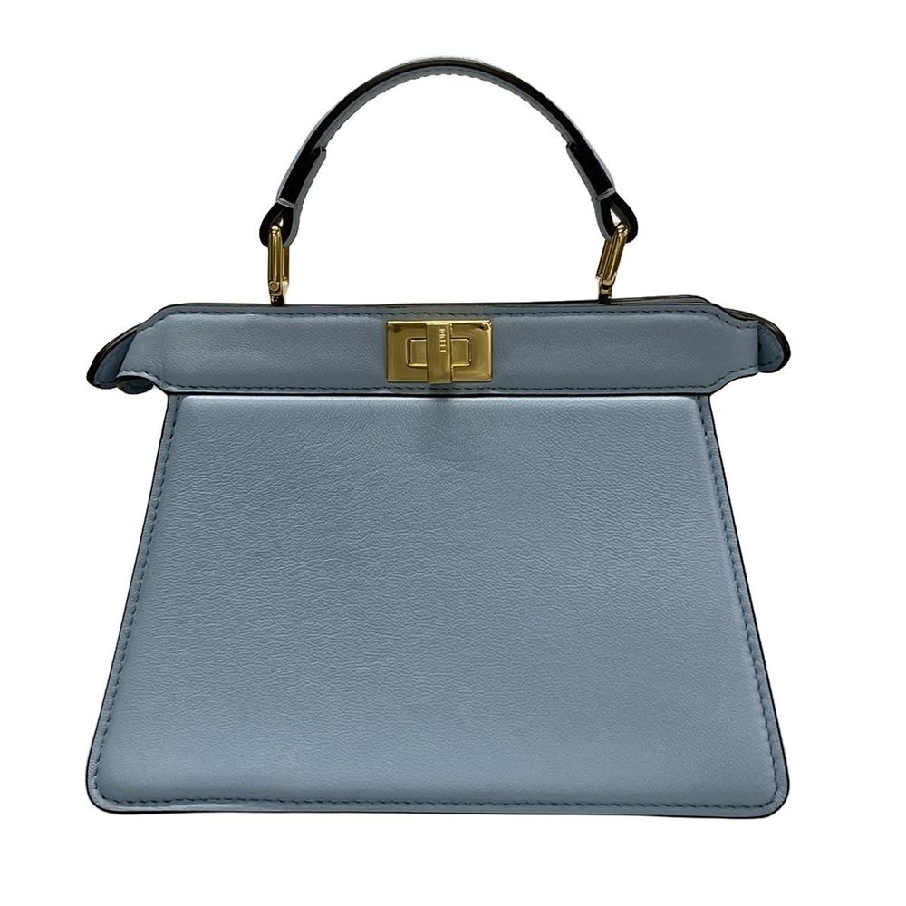 Fendi Peekaboo Isee You Petit Handbag Leather Blue View 3
